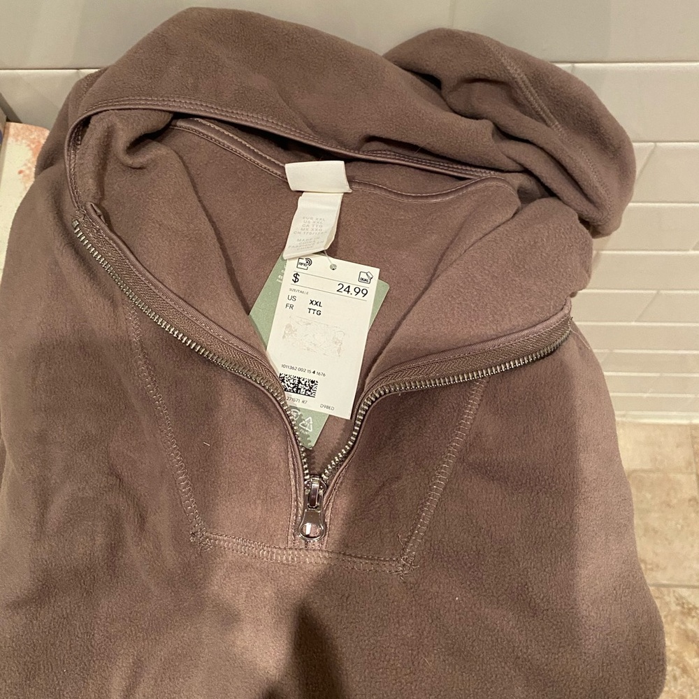 H&M Brown Zip-Up Long Sleeve Hoodie - Picture 6 of 6